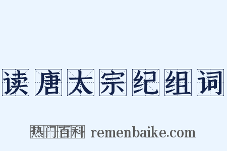 读唐太宗纪组词是什么意思的图片